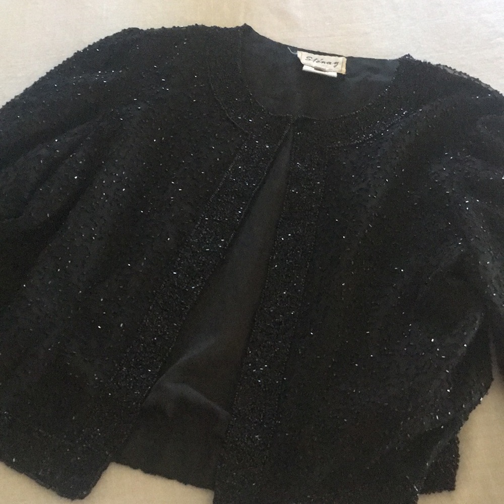 Silk beaded cardigan